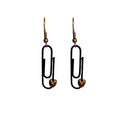 Black Personalised Paperclip Earrings | by lovedbynlanla