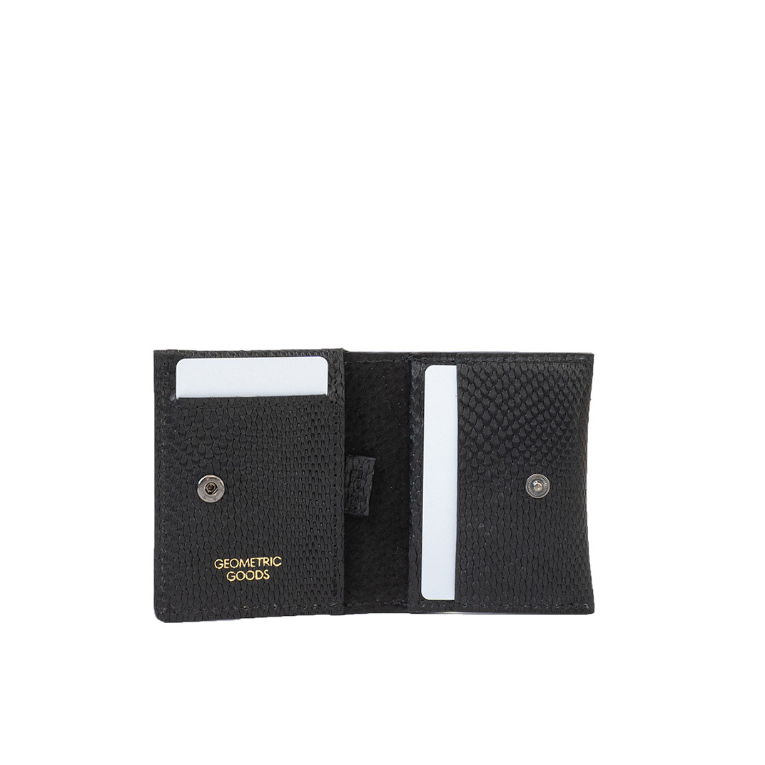 Leather Card Wallet for AirTag - Minimalist 5.0 (Snake Print)